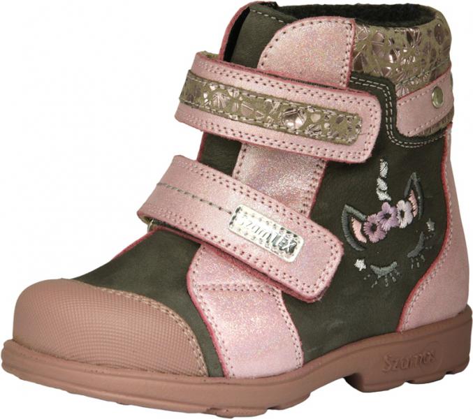 Szamos 1739-477492 30as szürke/pink bakancs TEX, SUPI