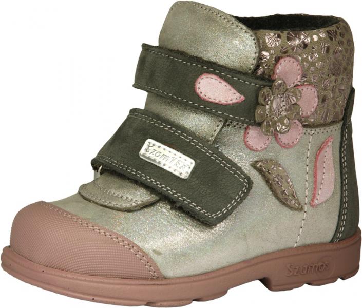 Szamos 1748-577492 27es szürke/pink bakancs TEX, SUPI