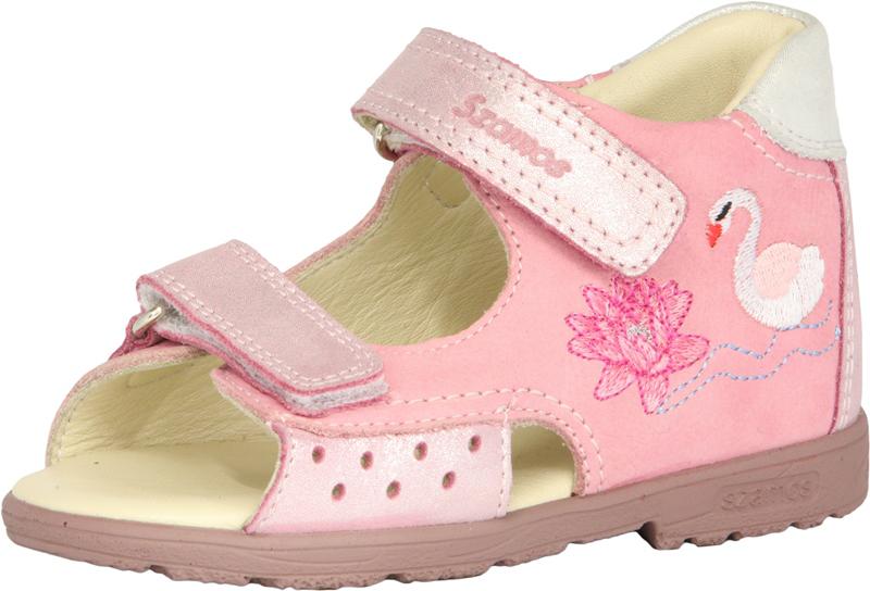Szamos 4339-407493 35 2tépős szandál pink-ezüst SUPI