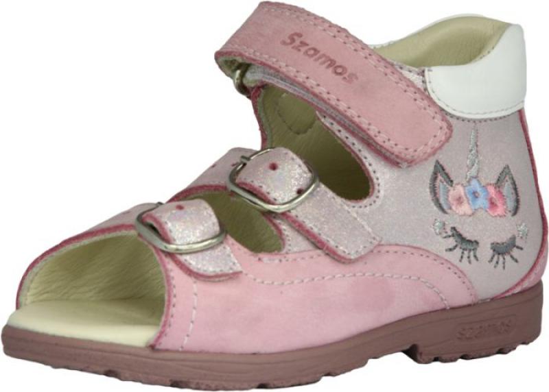 Szamos 4352-407492 30 pink/fehér szandál 2csat1tépős SUPI