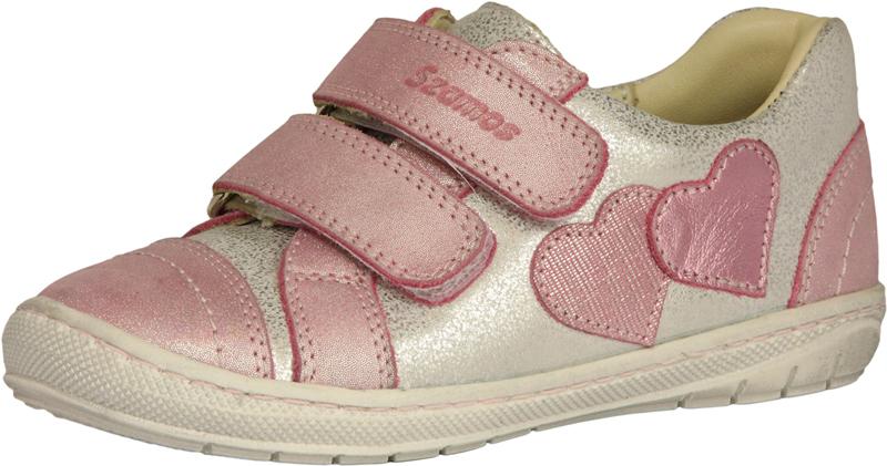 Szamos 6249-504112 28 lányka félcipő, ezüst-pink