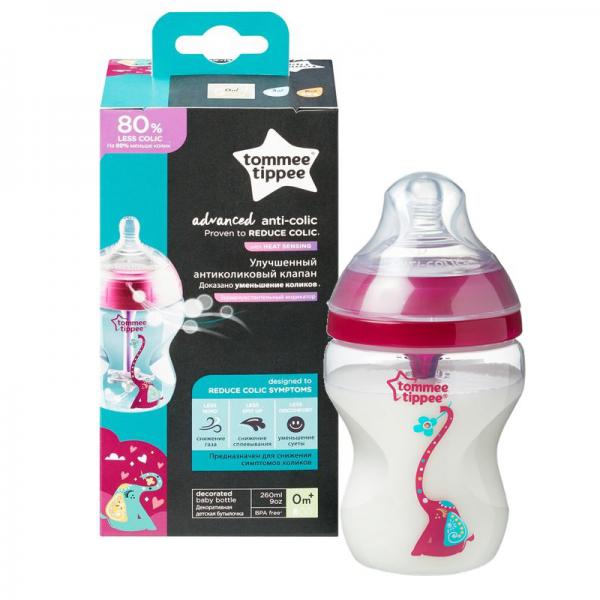 Tommee Tippee 225764 260ml cumisüveg lila Panda Anti-colic