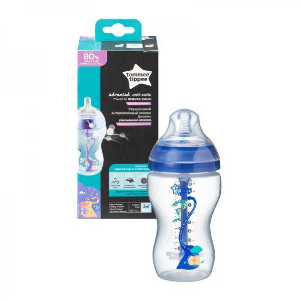 Tommee T.225788 340ml cumisüveg kék Panda anti-colic