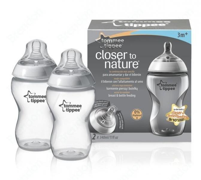 Tommee Tippee 226204 2*340ml cumisüveg Duo CtN