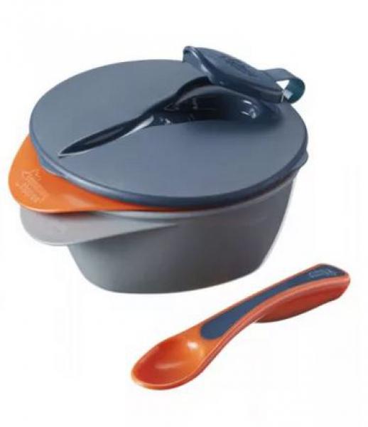 Tommee Tippee 467188 Etető tálka tetővel és kanállal Új