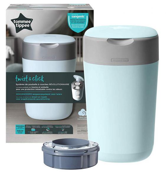Tommee Tippee 510037 kék pelenkacsomagoló kuka Twist&Click
