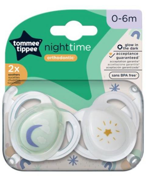 Tommee Tippee 333803 0-6hó Night Time játszócumi 2db
