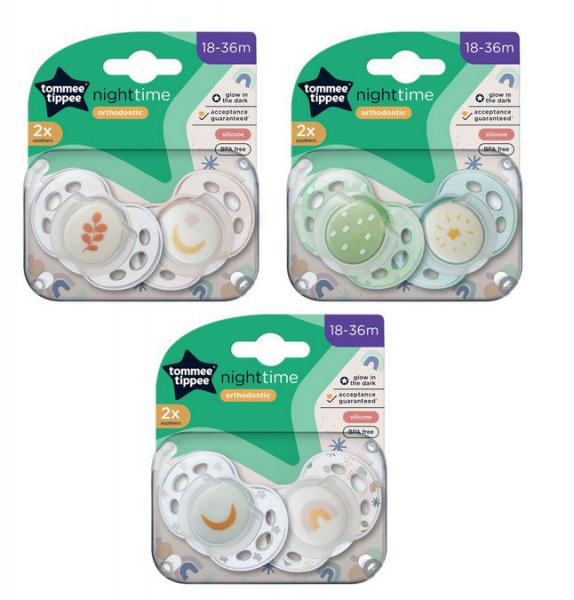 Tommee Tippee 334008 18-36hó Night Time cumi 2db