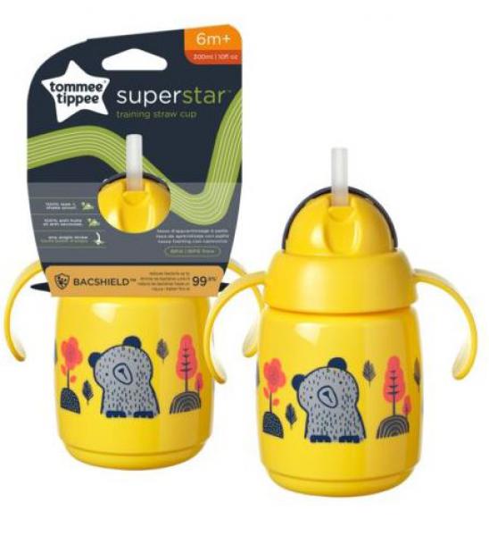 Tommee Tippee 478313 szívószálas pohár Sárga 300ml traning