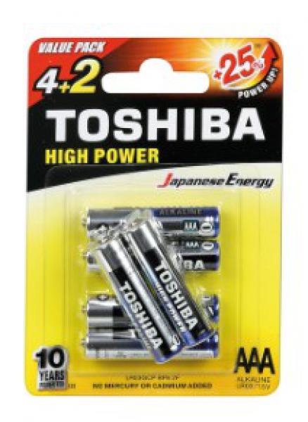 Toshiba TO-9261 AAA ceruza elem alkáli High Power db-ra