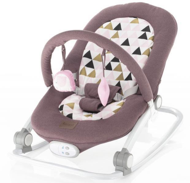 Zopa pihenőszék Relax Pink háromszögek zenélő, rezgő 18kg-ig