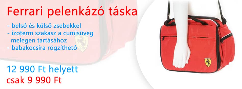 Ferrari pelenkázó táska